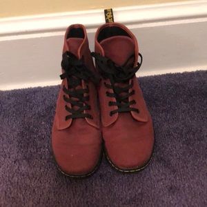 Doc Martens Maroon High Top Sneaker Bootie